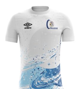 Orbit College Home Jersey – White & Blue Galaxy